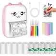 thumbnail image 1 of Lostrain Mini Impresora Termica, Impresora Port&aacute;til Instant&aacute;nea con 14 Rollos de Papel,Printer Instant&aacute;nea Bluetooth sin Tinta para iOS y Android,Ideal para Etiquetas/, 1 of 7