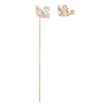 thumbnail image 3 of Swarovski Dazzling Swan Earring 5469990 Rose Gold Plated Pink Gold, 3 of 3