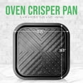 thumbnail image 2 of NutriChef Non Stick Oven Crisper Pan - Heavy Duty Carbon Steel Baking Tray w/ Perforated Holes for Even Airflow - Bake Fries, Pizza, Frozen Snacks, & More - Dishwasher Safe, Black, 2 of 6