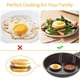 thumbnail image 3 of Máquinas antiadherentes para hacer panqueques y sándwiches, perfectas para desayunar, freír huevos y tortillas, juego de 3 anillos para huevos de acero inoxidable, 3 of 6