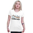 thumbnail image 3 of Put Rad in Colorado Snowboarder Skier Womens Fitted Plus Size Graphic Tee Brisco Brands 3X, 3 of 5