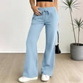 thumbnail image 4 of BRGZLK Wide Leg Sweatpants Women High Waisted Drawstring Baggy Sweatpants Trendy Flare Wide Leg Yoga Pants Workout Sweat Pant with Pockets, 4 of 6