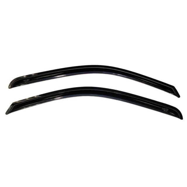 Auto Ventshade Rainguard 92002 Ventvisor; Aerodynamic Design; Tape-On; Smoke; Acrylic; Set of 2