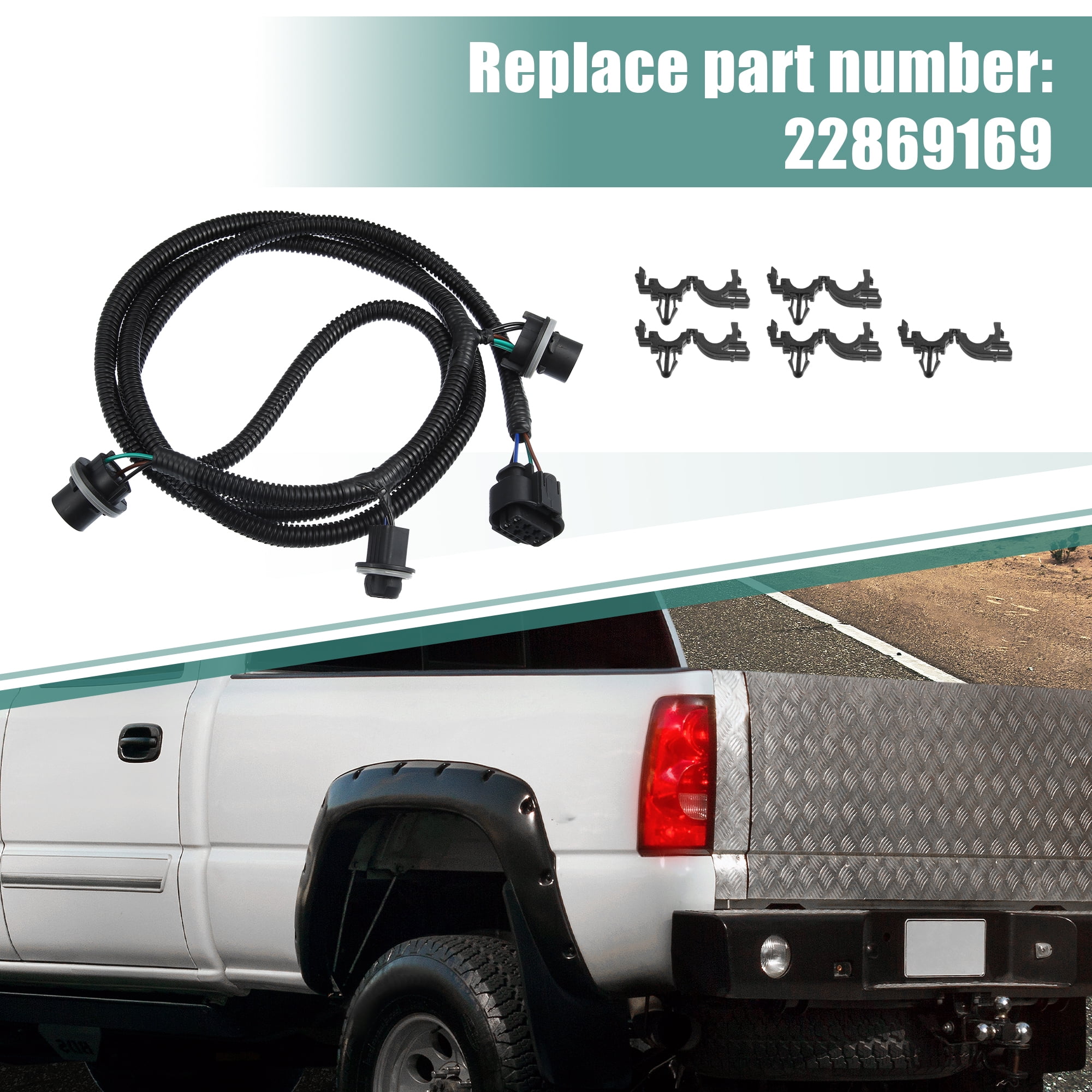 Unique Bargains Tail Light Wiring Harness for Chevy Silverado 1500 2014-2015