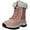 Pink, variant on OwnShoe Women's Mid Calf Snow Boots Warm Winter Shoes Outdoor Hiking Boots Gift