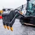 thumbnail image 2 of MMS Skid Steer Backhoe Bucket 86'' Straight Attachment for Skid Steers Straight Digging Arm Attachment Fits Bobcat Loaders, 2 of 8
