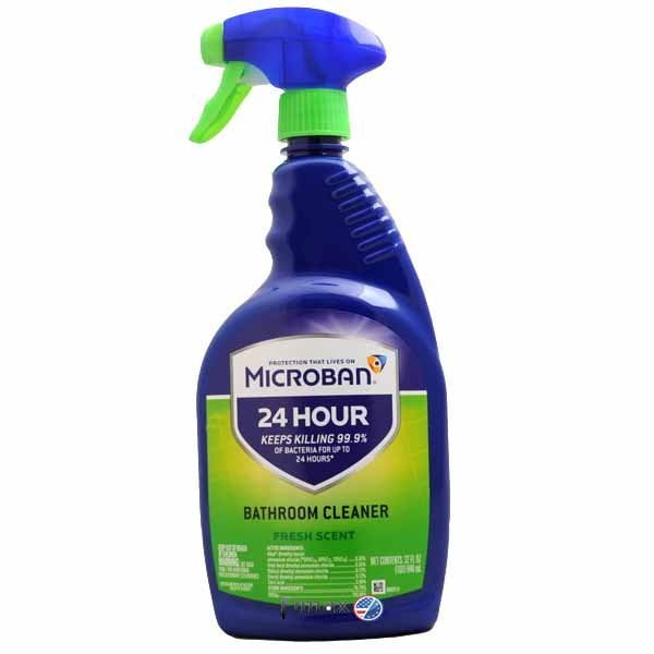 Microban 24 Hour Bathroom Cleaner and Sanitizing Spray Fresh Scent
