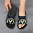 thumbnail image 6 of GZHJMY Stylish Slides for Women Men, Cute Funny Panda Wearing Hoodie Soft Flexible Slip-on Sandals Slippers, 6 of 7