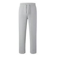 thumbnail image 4 of Boy's Cargo Sweatpants Baggy Joggers Elastic Wiasted Loose Fit Open Bottom Athletic Sweat Pants for Mens with Pockets Light Gray M, 4 of 4