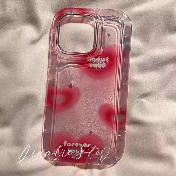 Funda trasera transparente suave con dibujos animados para iPhone, funda protectora con letras divertidas de gato Rosa Gradual para iPhone 14 Pro Max 13 12 11 Xsmax Xr Xs qiuyongming unisex