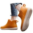 thumbnail image 3 of KANG Women's Rain BOOTS Fashionable Low Cut Rubber Boots Non Outdoor Work Shoes All Season Comfortable Casual Wear Lightweight Portable Garden Shoes, 3 of 9
