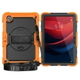 thumbnail image 2 of ELEHOLD Case for Lenovo Tab M11 11inch TB330FU TB330XU,Heavy Duty 3-Layer Protection Case Built-in Screen Protector 360° Rotating Kickstand Handstrap Shoulder Strap Shockproof Cover,Orange, 2 of 8