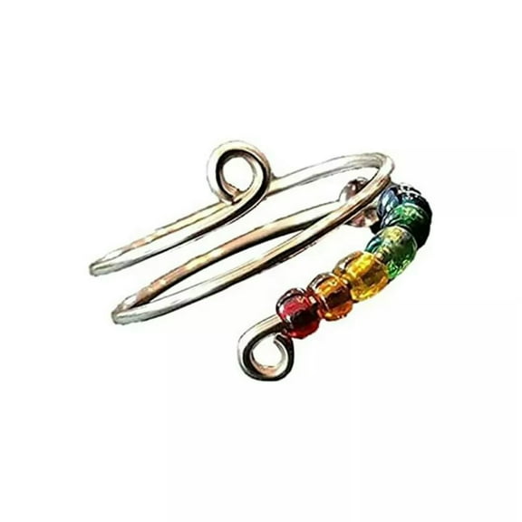 To My Daughter - Drive Away Your Anxiety Rainbow Beads Fidget Ring