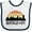 White and Navy, variant on Inktastic Buffalo New York Skyline Retro Boys or Girls Baby Bib