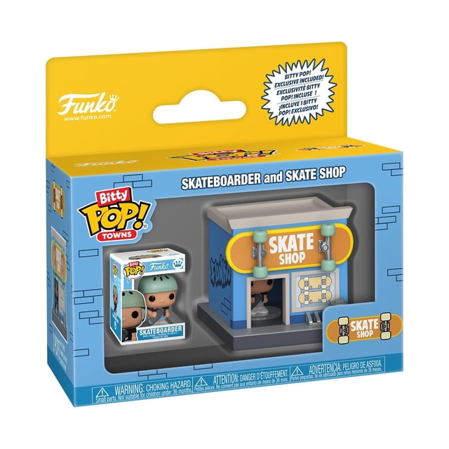 Juguete coleccionable Funko Pop! Bitty Pop Town Bitty City, tienda de patinadores y patinadores