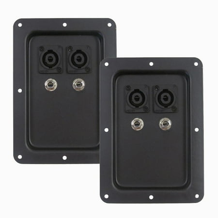 Seismic Audio Pair Jack Plates Dual Speakon - Dual 1/4" PA/DJ Speaker - Jack Plates