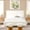 Antique White, variant on King Size Bed With Retro Wavy Headboard In Olive Velvet And Platform