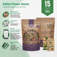 thumbnail image 2 of Organo Republic - 15 Edible Flower Seeds Varieties - 4,800+ Non GMO Heirloom Garden Seeds, 2 of 6