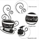 thumbnail image 2 of BRILLAR Elegante decoración de pared de tazas de café de metal - Juego de 3 - Ideal para restaurante, pub, tienda de té, cafetería, bar y cocina - Negro - 14" x 2", 2 of 4