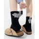 thumbnail image 4 of Calcetines navideños tejidos a mano | Calcetines cálidos de invierno para niñas | Tobilleras de poliéster suave y elástico | Regalo navideño, 4 of 6