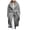 Gray, variant on Women's Faux Fur Jackets Winter Fuzzy Fleece Lapel Long Suit Collar Loose Overcoat Belt Button Down Faux Fur Warm Outerwear Plus Size