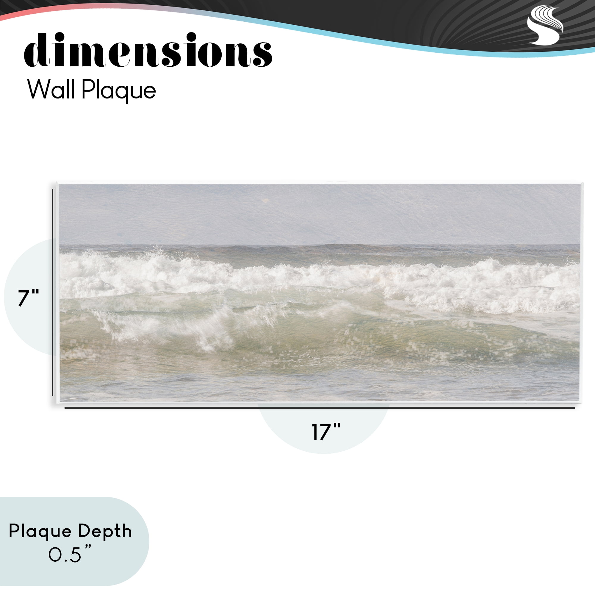 Stupell Industries Panoramic Breaking Waves Wall Plaque Art, design by Melissa McClain