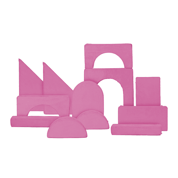 Dundy Play, Sillón de Actividades Modular Infantil con 12 Piezas. 85 x 170 x 45 cm. (Rosa)