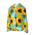 thumbnail image 2 of Daiia Sunflowers With Green Leaves UPF 50+ Sun Protection Hoodie Jacket Lightweight Long Sleeve Sun Shirt for Women Men with Pocket Hiking Outdoor-XX-Large, 2 of 9