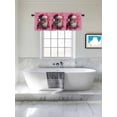 thumbnail image 4 of Christmas Watercolor Valances for Windows, Santa Claus Pink Buffalo Plaid Light Filtering Window Treatment Valances, Rod Pocket Small Curtains for Kitchen/Bathroom, 54"x18", 4 of 9