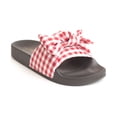 thumbnail image 3 of Soho Shoes Women's Casual Flat Slip On Plaid Bow Sandal, 3 of 3