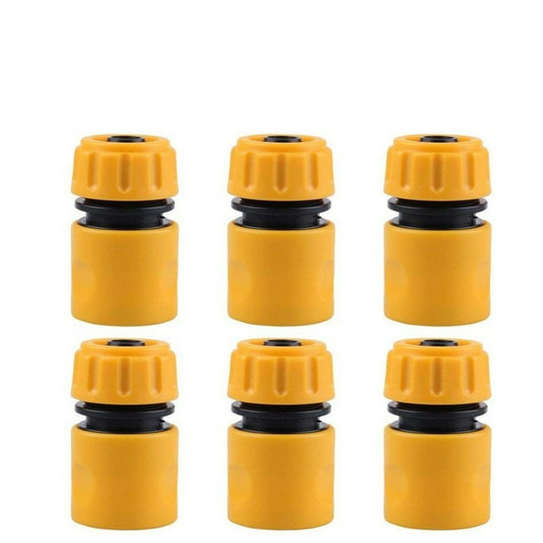 Manguera 6uds 1/2 Pulg. Conector De Agua Rápido Adaptador Jardín Riego Conector Herramientas De Jardín Herramientas