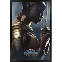 Marvel Cinematic Universe - Black Panther - Okoye One Sheet Wall Poster, 14.725" x 22.375", Framed