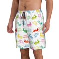 thumbnail image 2 of Balery Happy Easter Rabbit Traje de Baño Estilo Hawaiano para Hombre, Shorts de Secado Rápido con Bolsillos-3X-Large, 2 of 6