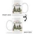 thumbnail image 4 of Christmas Tree Mug, Rustic Gold Bubbles Merry Christmas Tree Snowflake Coffee Cup Ceramic, Xmas Winter Ceramic Coffee Tea Mug 11 oz, 4 of 5