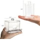 thumbnail image 2 of 2 recipientes para hisopos de baño con tapas de bambú, dispensador de hisopos de algodón de 10/7 oz, tarro organizador de boticario transparente para almacenamiento., 2 of 6
