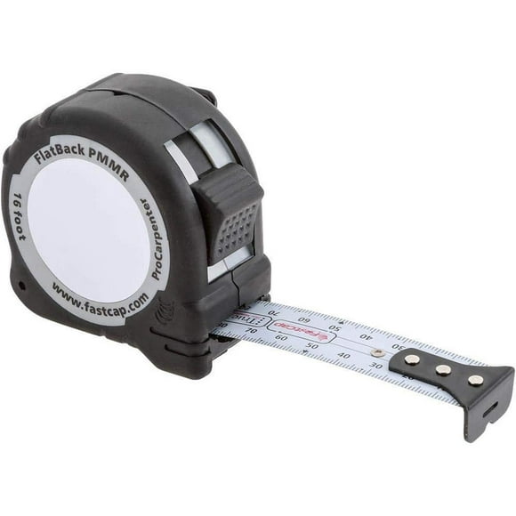 Cinta Métrica FastCap 99944I Blanco con Reverso Plano y Sistema de Bloqueo Dual Ideal para Profesion