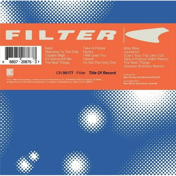 Filter - Title Of Record - Music & Performance - CD
