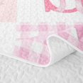 thumbnail image 5 of meiyoeat Pink Coquette Bowtie Quilt Full For Girls,Kids Personalized Letter S Print Full Bedspread Sets,3-Piece, 5 of 7