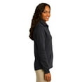 thumbnail image 3 of Port Authority L293 Ladies Slub Fleece Full-Zip Jacket, Slate Grey, 4XL, Womens Fleece Jackets, 3 of 6