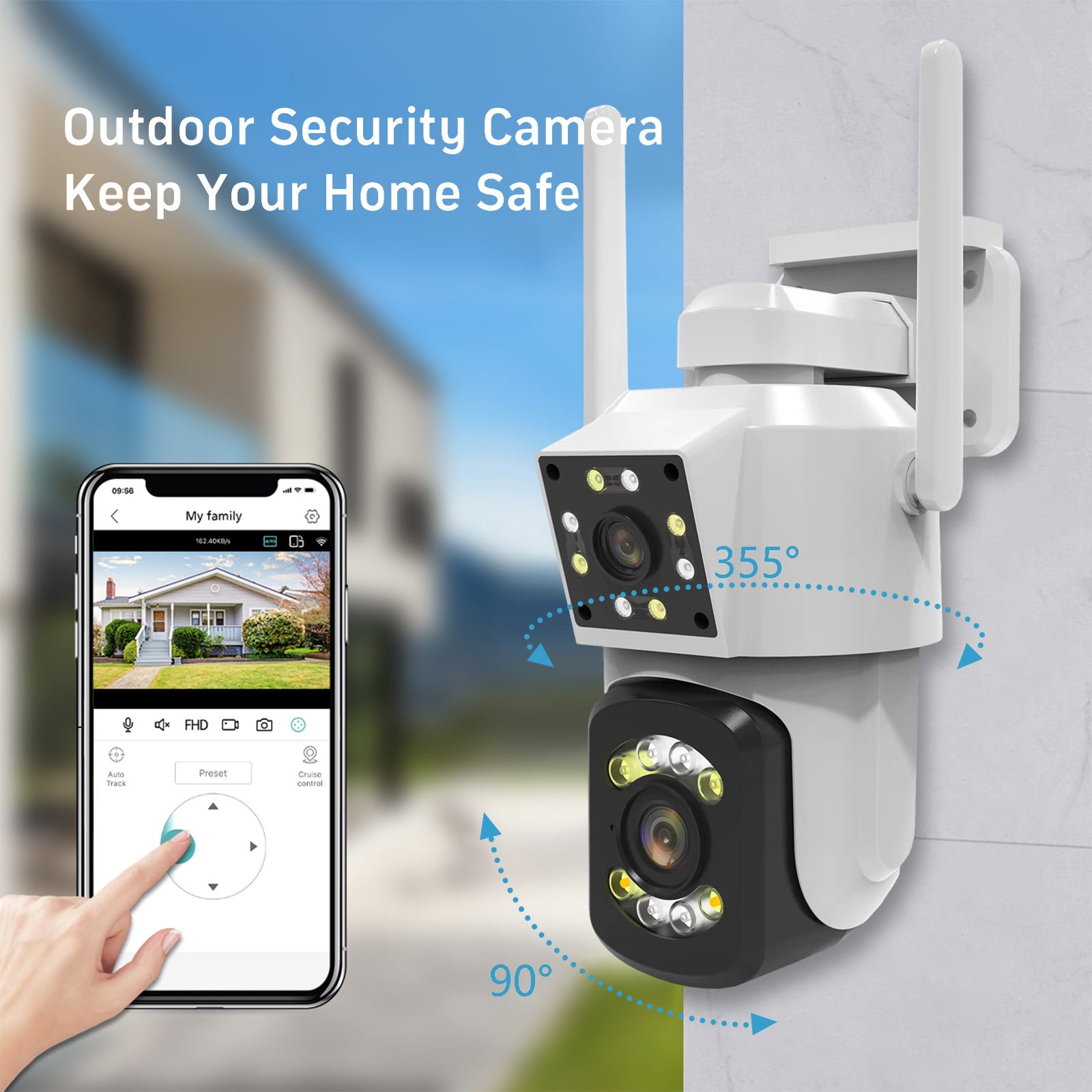 sruoe Surveillance Cameras, Surveillance Cameras Wireless, Security Cameras Wireless Outdoor, Security Camera, Night Vision, Home Monitor Camera