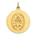 thumbnail image 3 of 14k Polished and Satin Solid Medium Miraculous Medal Round Pendant XR1769, 3 of 3