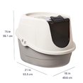 thumbnail image 4 of Amazon Basics - Caja de arena con capucha para gatos, 21 x 16 x 15 pulgadas, est&aacute;ndar AmazonBasics NA, 4 of 8