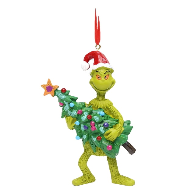 Figura de película de dibujos animados de Navidad, estatuilla de resina verde, adorno colgante, decoración de árbol de Navidad, regalo de Navidad