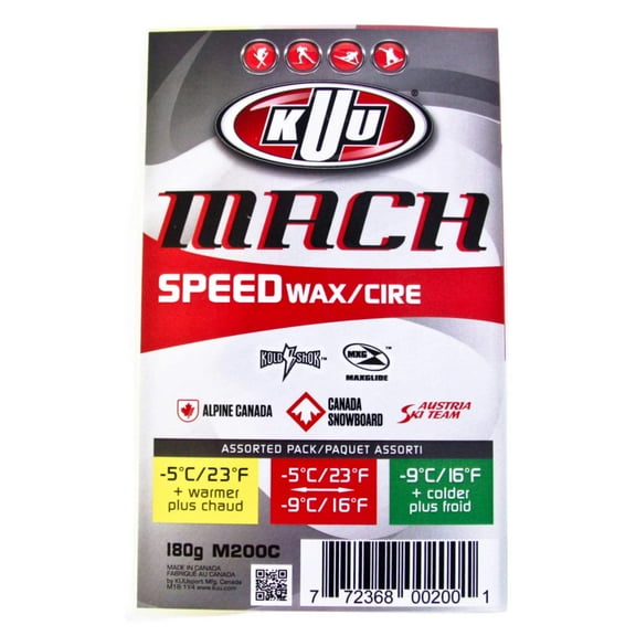 180g Kuu Mach Speed Wax | 3 Pack Combi Moist Universal Cold | Fluoro Free