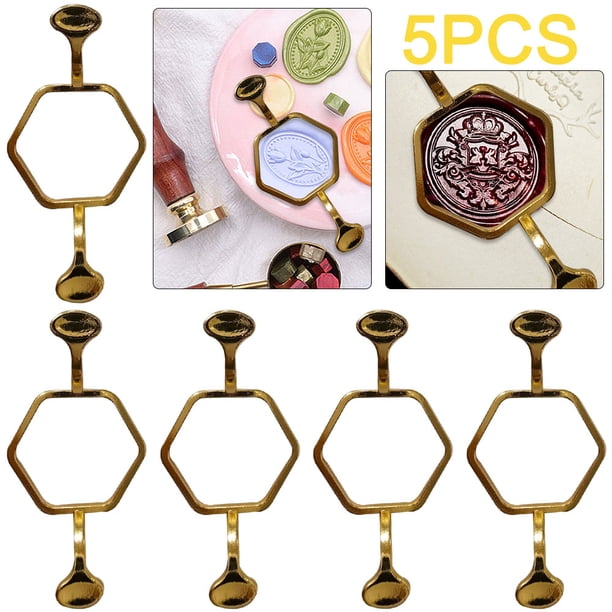 JShteea Moldes para Sellos Soporte Con Forma Anillo para Cuentas Mano DIY para Tarjetas (hexágono) 5 Uds.