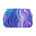 thumbnail image 2 of Disketp Swirl Blue And Purple Estuche de Lápices de Doble Capa con Tapa Abatible y Cremallera, Organizador Escolar para Adolescentes y Adultos, 2 of 7