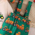 thumbnail image 4 of TOWED22 My First Halloween Baby Boys Girls Outfit Long Sleeve Pumpkin Romper Suspender Pants Set with Hat Newborn Boys Girls Fall Clothes,0-3 M, 4 of 6