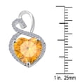 thumbnail image 4 of Aone Jewelry Engagement Necklace for Women 3.90 Carat Diamond and Heart Shape Gemstone White Gold Pendant 4 prongs 14K With 18'' Box Chain, 4 of 6
