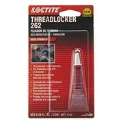 LOCTITE 262 Thread locker for Automotive: High-Strength, Oil Tolerant, High-Temp, Anaerobic, Permanent, Works on all Metals | Red, 6 ml Tube