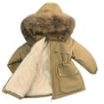 thumbnail image 3 of Hrsba Boys Girls Winter Outerwear Coats,Casual Jacket for Kids,Girls Winter Coat Plus Velvet Coat KidsGirl Thickened Parka Children's Coat,Khaki,150, 3 of 5